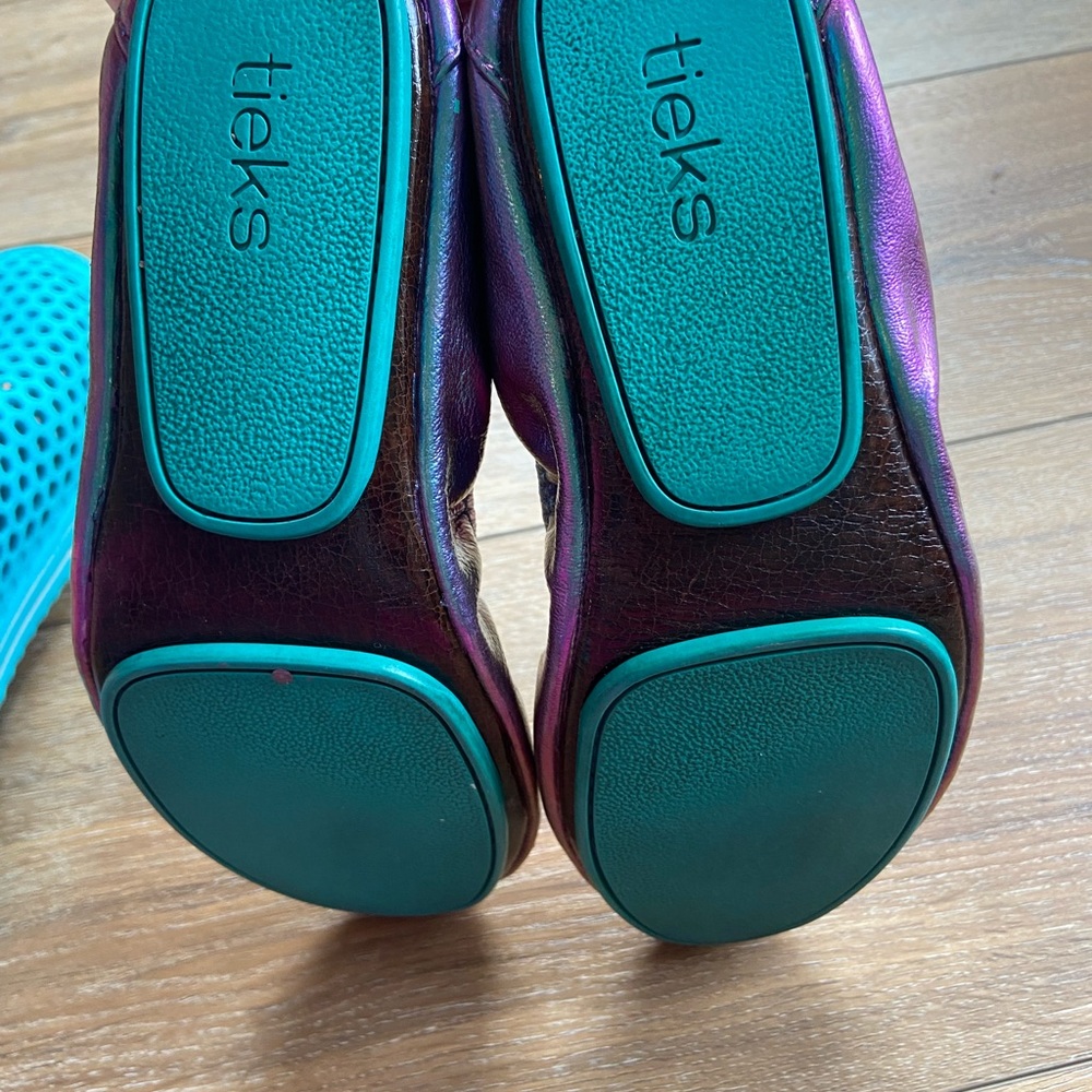 Custom painted Purple & Teal color shift Tieks - Picture 5 of 7